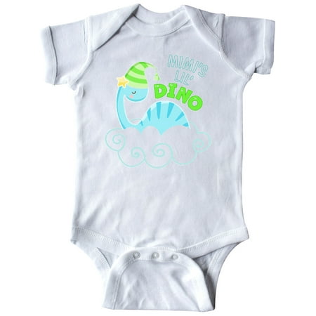 

Inktastic Mimi s Lil Dino with Cute Blue Baby Dinosaur Gift Baby Boy or Baby Girl Bodysuit