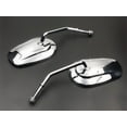 thumbnail image 2 of Long Oval Rear View Rearview Side Mirror For Harley Dyna Softail Sportster Cruiser Touring Road King Electra XL, 2 of 6