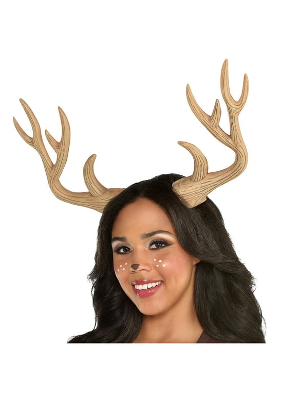 Amscan Deer Antlers Halloween Costume Accessory for Adults, One Size
