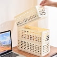 thumbnail image 3 of Storage Box Foldable Stackable Organizer with Ventilated Hollow Design Space Saving Storage Bin for Household Travel Dormitory, 3 of 8