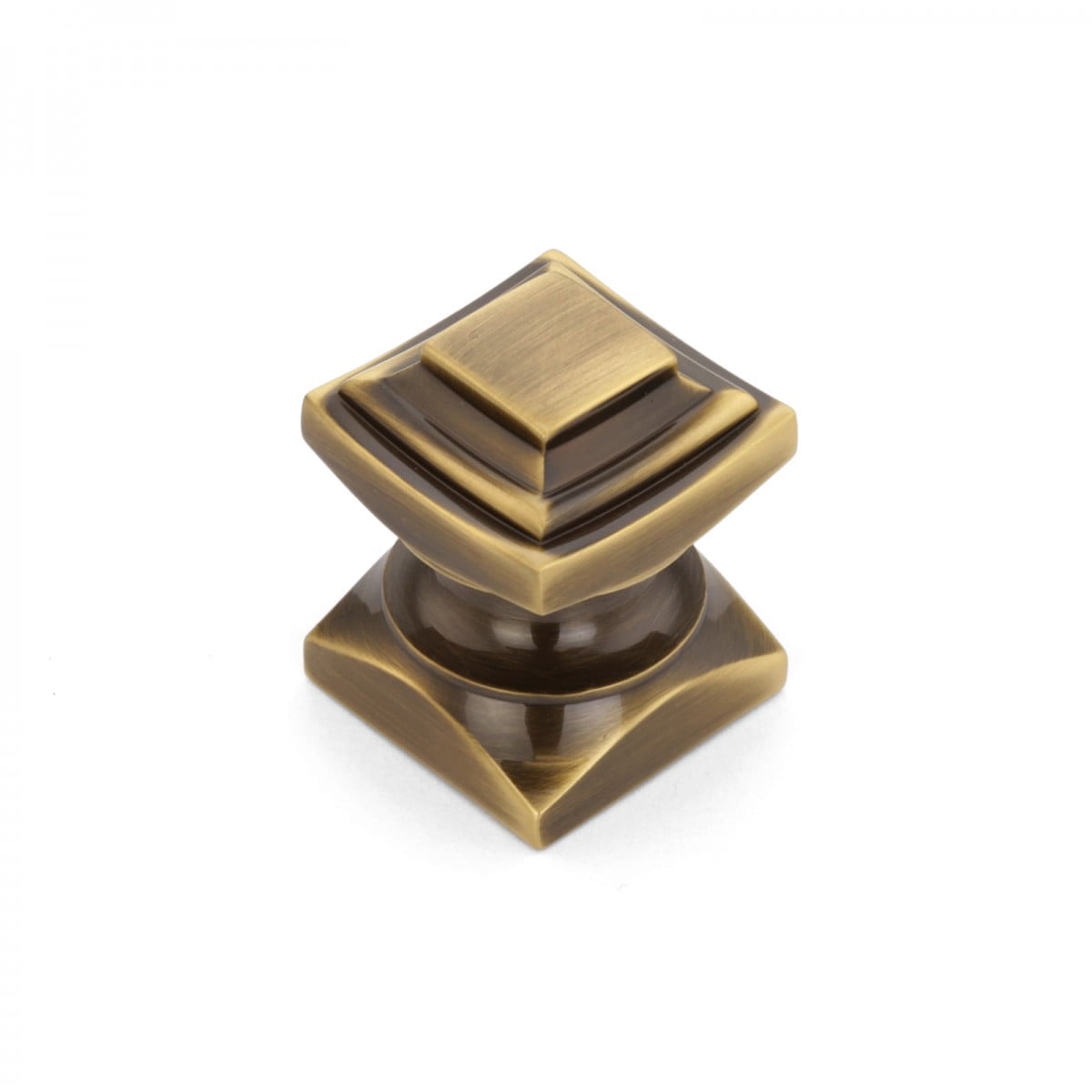 Antique Brass 1.25'' Kitchen Cabinet Doorknob Pull Handles w/Screws Renovators Supply - Set of 6