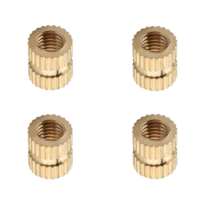 Huggegwe M3x5mm Écrous Moletés Filetage Femelle Hx5mm OD Laiton Insert Fileté Écrous d'Injection Kit d'Assortiment de Moulage par Injection Soudé Hydraulique pour Impression 3D 40 Pcs CJB91-25003