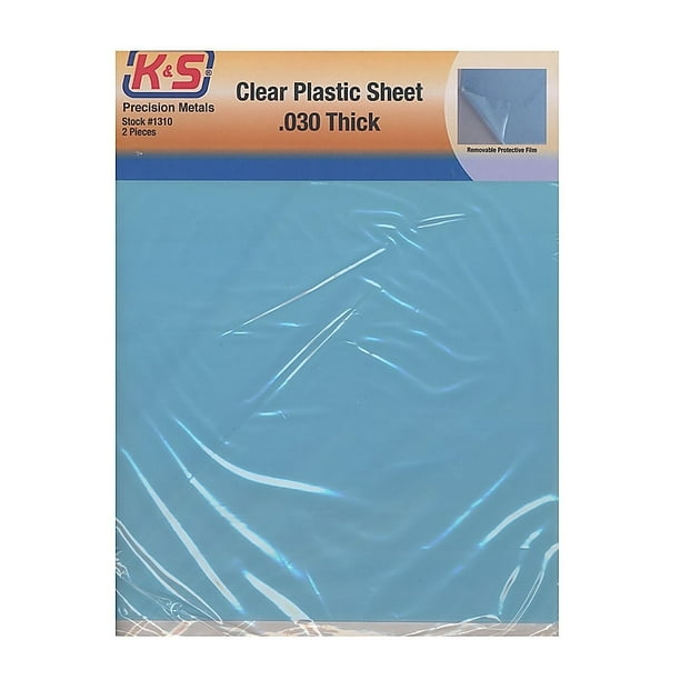 K And S Clear Plastic Sheets 0.030 In. Pack Of 2 8.5 In. X 11 In. [Pack