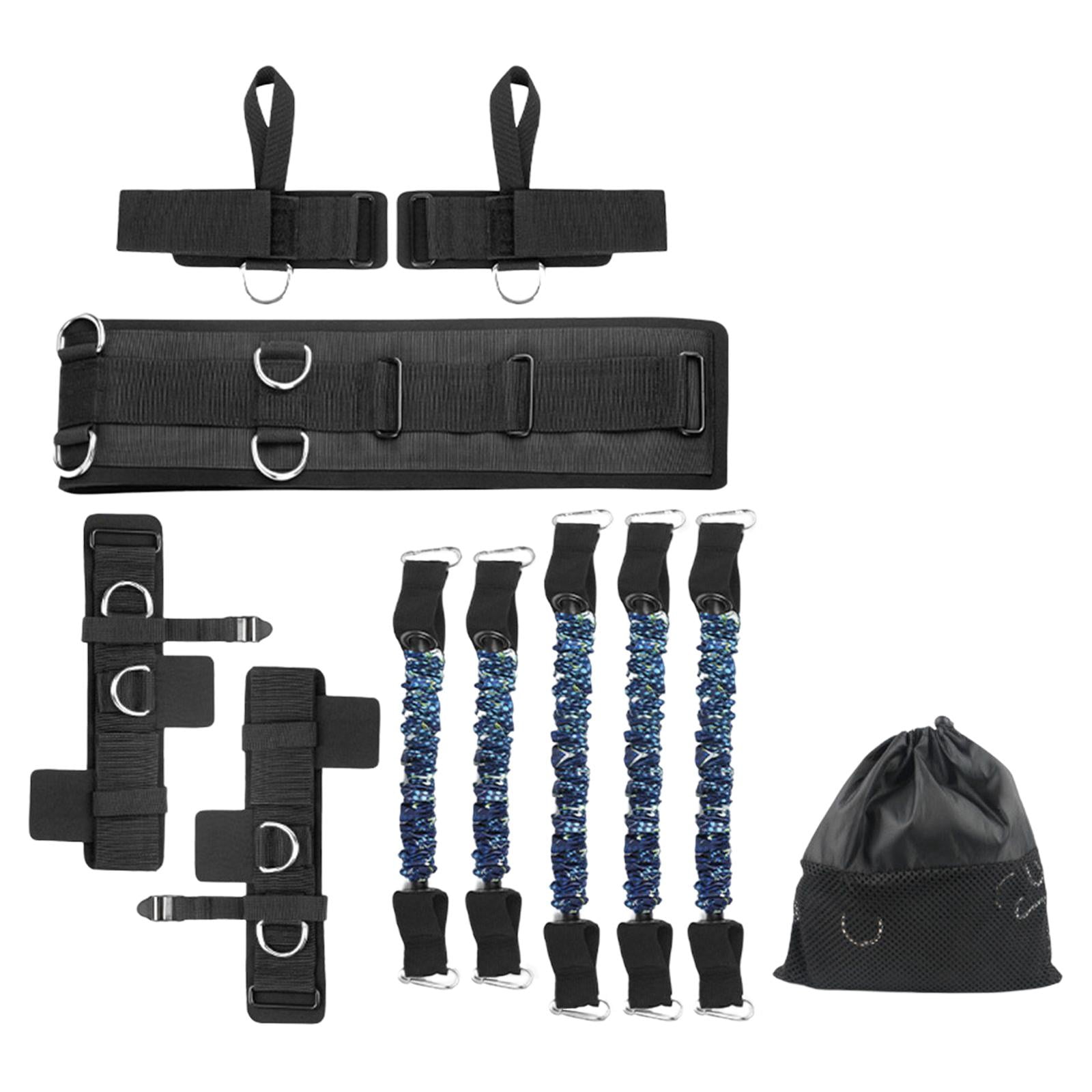 DimyFew Boxing Resistance Bands Set Accessories Premium Materials Vertical Jump Training 15lbs Blue