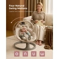 thumbnail image 2 of Momcozy 2-in-1 Electric Baby Swing, Dual-Arm Support System & Parent-Inspired Motions, Convertible to Toddler Seat up to 66 lbs, Adjustable Height, Lightweight, 2 of 8