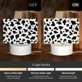 thumbnail image 2 of Rectangular Acrylic Lamp 5.9in×5.9in Luminous Lamp Bedside Lamp Soft And Not Dazzling 3 Kinds Of Light For Bookshelf Desk Nightstand Simple Cow Print Pattern, Vector Art Style_2, 2 of 8