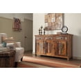 thumbnail image 2 of Harper 3-door Solid Reclaimed Wood Accent Cabinet Brown, 2 of 7