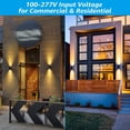 thumbnail image 3 of Integrated LED Cylinder Up Down Wall Light Outdoor, 100V-277V Aluminum Waterproof High-end Wall Sconce in 2 Lights, ETL-Listed 20W 1400lm, Exterior Front Door Porch Light Fixtures, Pack of 4, 3 of 7