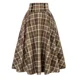 thumbnail image 3 of Falda a cuadros de cintura alta en forma de A para mujer, falda de cintura elástica de moda para otoño/invierno, 3 of 4