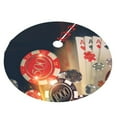 thumbnail image 2 of Kll 30" Christmas Tree Skirt Casino Poker Chips Xmas Tree Skirts Mat For New Year Xmas Holiday Party Indoor Outdoor Home Decoration, 2 of 9