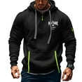 thumbnail image 1 of Sudadera con capucha para hombre, estilo casual, deportivo, de color liso, con cremallera y bolsillo, de manga larga, blusa de poliéster., 1 of 7