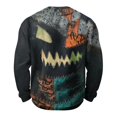 thumbnail image 4 of Fabrcox S-5XL Halloween Shirt for Men Spooky Pumpkin Face Patchwork Crewneck Sweatshirt for Men Funny Fall Waffle Knit Big and Tall Pullover 5XL, 4 of 6