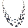thumbnail image 2 of Multilayered Purple Navy Blue Necklace and Earring Jewelry Set for Women, 2 of 3