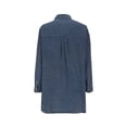 thumbnail image 5 of HongQid Women's Oversized Button Up Shacket Long Sleeve Pockets Denim Jean Jacket, 5 of 6