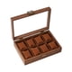 thumbnail image 2 of Caja para relojes, contenedor antipolvo, clásico premium para hombres y mujeres, organizador y soporte. 8 ranuras, 2 of 9