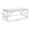 thumbnail image 4 of Steve Silver Evelyn Mirror Top Chrome Coffee Table, 4 of 6