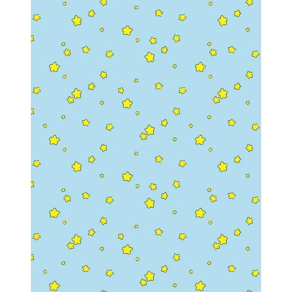 Shooting Stars Removable Vinyl Wallpaper by Barbie - Baby Blue