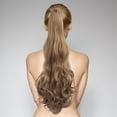 thumbnail image 1 of HKEJIAOI Extension de Queue de Cheval à Cordon Extensions de Cheveux Longs Bouclés Ondulés Queue de Cheval Naturelle Synthétique pour Femmes, 1 of 2