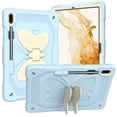thumbnail image 4 of for Samsung Galaxy Tab S9plus/S9FE
+/S10plus/S8plus/S7plus/S7FE, Case for Kids Boy Girl Gift, Cute Butterfly Wings Kickstand Shockproof Heavy Duty Rugged Cover with Shoulder Strap - Beige+Blue, 4 of 8