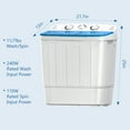 thumbnail image 4 of Dimedeal Portable Twin Tub Mini Washing Machine, Washer & Spinner with Drying Rack & Hangers, Mini Compact Laundry Machine with Spinner, Mini Washer for Dorms, Apartment, 4 of 7