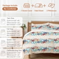 thumbnail image 6 of Queen 4 Piece Bedding Set Vintage Summer Marine Life Starfish Soft Breathable Duvet Cover and Pillowcase,Watercolor Coral Duvet Cover Set Washable Bed Sheets for Bedroom Dormitory Guest Room, 6 of 9