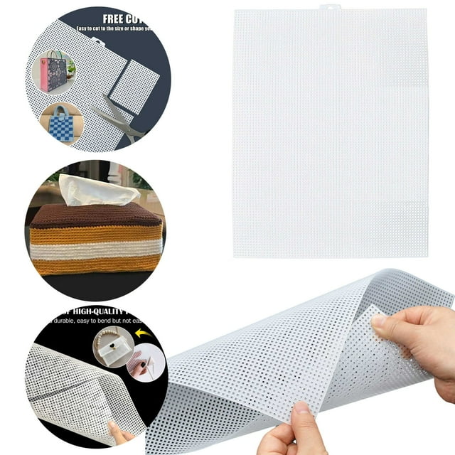 Needle and Thread Kit Craft Set for DIY Projects with Canvas Sheets 7 Count and Mesh Grid for and Sewing