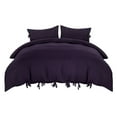 thumbnail image 1 of Unique Bargains Ensemble de Housse de Couette en Polyester Brossé 110 G/m2 Ensemble de Literie avec Nœud Papillon, 3 Pcs,, 1 of 9