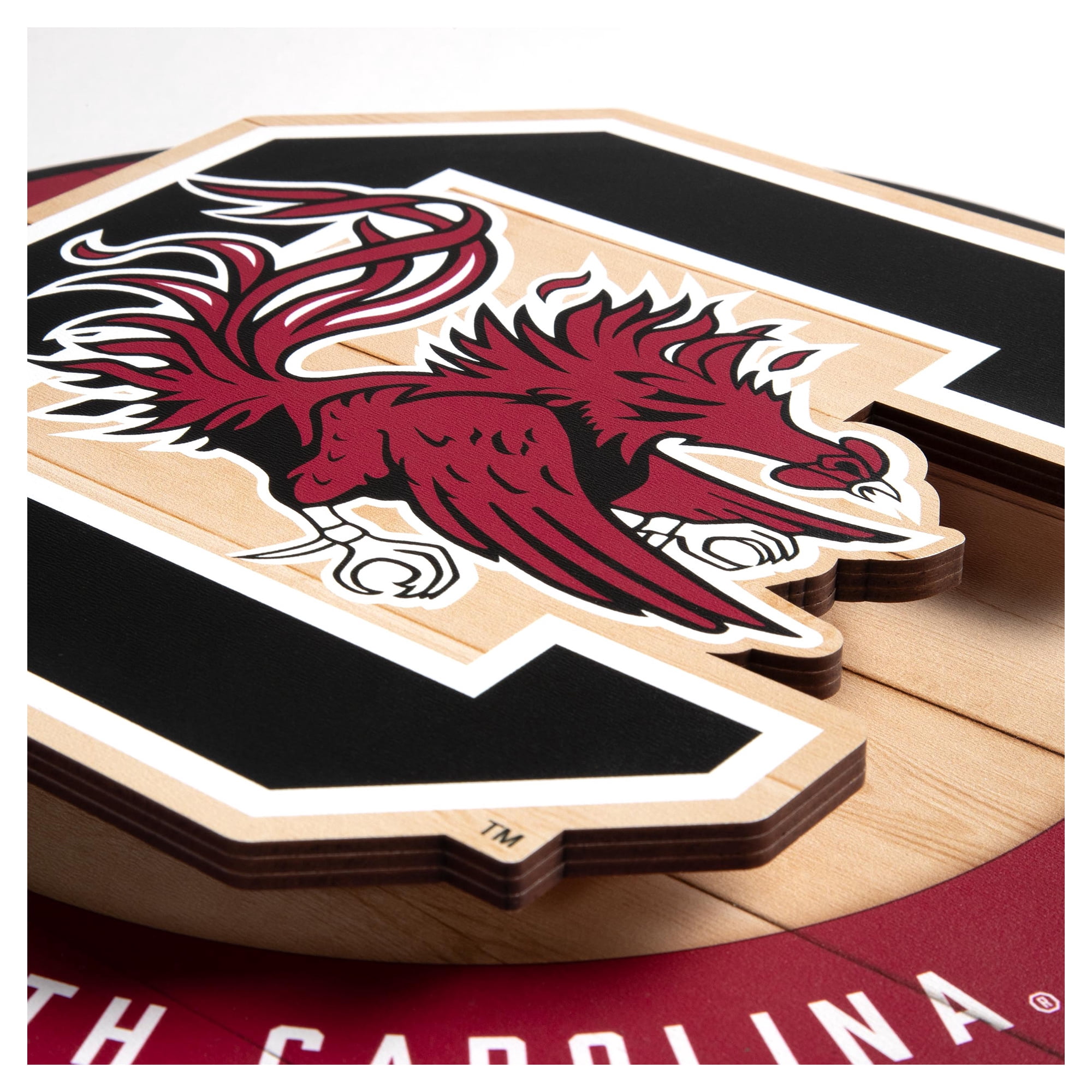 IDNA South Carolina Gamecocks 15" x 15" 3DX Logo Circle Backer Wall Art