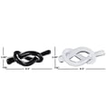 thumbnail image 3 of 8"W, 3"H Black Glass Handmade Abstract Twisted Loop Knot Sculpture, by DecMode (2 Count), 3 of 12