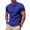 Blue, variant on Men's Athletic Top Solid Color Round Neck Short Sleeve Pullover Quick Dry Breathable Lightweight Summer Marathon Running Gym Active Workout Tee