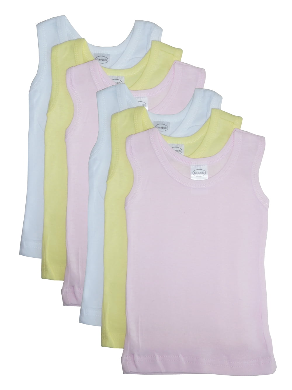 Sized 2 to 6 Toddler and Girls Pastel Ribbed Camisole Tank Top with Lace 