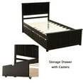 thumbnail image 4 of Bellemave Twin Bed Frame with Storage, Wood Platform Bed with Drawers, Twin Bed with Headboard, No Box Spring Needed (Espresso), 4 of 8