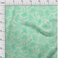 thumbnail image 3 of oneOone Cotton Poplin Mint Green Fabric Asian Floral Diy Clothing Quilting Fabric Print Fabric By Yard 56 Inch Wide, 3 of 4