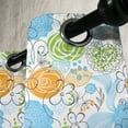 thumbnail image 3 of Ambesonne Floral Grommet Curtain, Doodle Leaves and Hearts, 50" x 108", Lime Green Sky Blue, 3 of 6