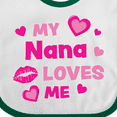 thumbnail image 4 of Inktastic Valentine's Day My Nana Loves Me Hearts and Lips Boys or Girls Baby Bib, 4 of 4