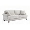 thumbnail image 5 of Modern 82" Chenille 2-Seater Sofa with Nails and Armrests (White for Living Room), 5 of 7