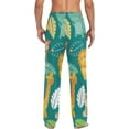 thumbnail image 6 of Men's Pajama Pants with Pockets Sleepwear Lounge Pants Stretch Casual Cute Jungle Animals Palm Leaves, 6 of 6