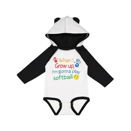 

Inktastic Future Softball Player Gift Baby Girl Long Sleeve Bodysuit