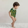 thumbnail image 4 of Yiaed Pineapples with Palm Leaves Print Infant Climbing Short Sleeve Onesie One-Piece Baby Bodysuit Clothes 0-12 Months -9M, 4 of 6