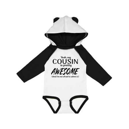 

Inktastic Yeah My Cousin Is Pretty Awesome Gift Baby Boy or Baby Girl Long Sleeve Bodysuit