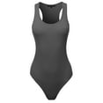 thumbnail image 2 of A2Y Women's Fashion Basic Premium Cotton Racerback Tank Body Suit Ash Grey M, 2 of 5