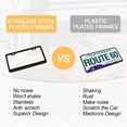 thumbnail image 4 of shiyou-Car License Plate Frame, 2 PCS Black Matte Stainless Steel License Plate Cover, Durable Rustproof Universal for Cars, SUVs, Vans with Anti-Theft Screw Set, Car Accessories for Men Women, 4 of 4