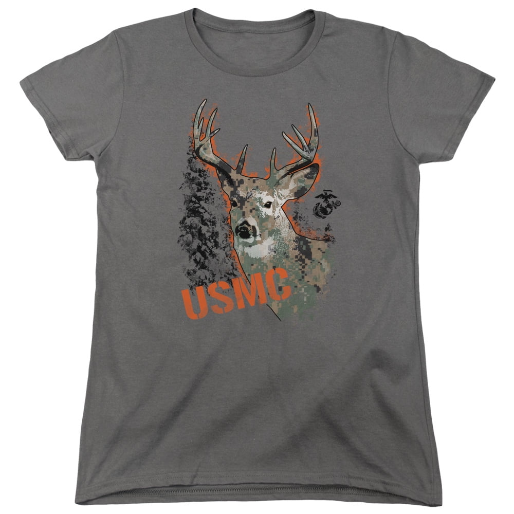 Trevco Us Marine Corps Marine Deer Women S Short Sleeve Shirt X Large Walmart Com Walmart Com