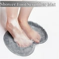 thumbnail image 3 of Silicone Shower Foot Scrubber Mat with Wall-Mounted Suction Cups, Bathroom Bathing Accessories natural sponge, Back & Feet Cleaning Pad, 3 of 5