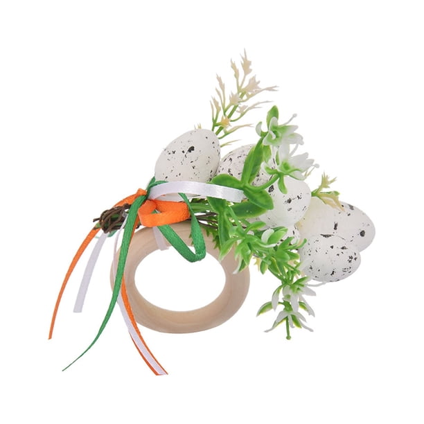 Servilletero de Pascua Ciclos de Servilletas de Hojas Verdes Vívidas para Decoración de Mesa de Pascua Navidad y Acción de Gracias ANGGREK Otros