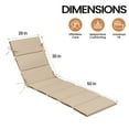 thumbnail image 2 of Pellebant Outdoor Chaise Lounge Cushion for Patio Furniture, 80"L x 24"W (Beige), 2 of 9