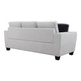 thumbnail image 5 of Furniture of America Aimee Modern Chenille Track Arm Sofa with Pillows, Light Gray, 5 of 14