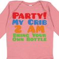 thumbnail image 4 of Inktastic Party at My Crib Boys or Girls Long Sleeve Baby Bodysuit, 4 of 5