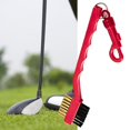 thumbnail image 4 of Bluelans Golf Club Brush,Golf Cleaning Brush Wear Resistant Portable Non-slip Handle Multifunctional Comfortable Grip Dirt Removal Nylon Bristles Double Side Golf Club Cleaner Golf Accessories, 4 of 6