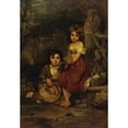 thumbnail image 2 of William Frederick Witherington 14x18 Gold Ornate Wood Frame and Double Matted Museum Art Print Titled - The Young Picnickers (1845), 2 of 4